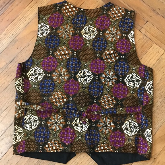 Vintage Beaded Vest.Boho Patchwork Style Vest MED - Picture 5 of 8